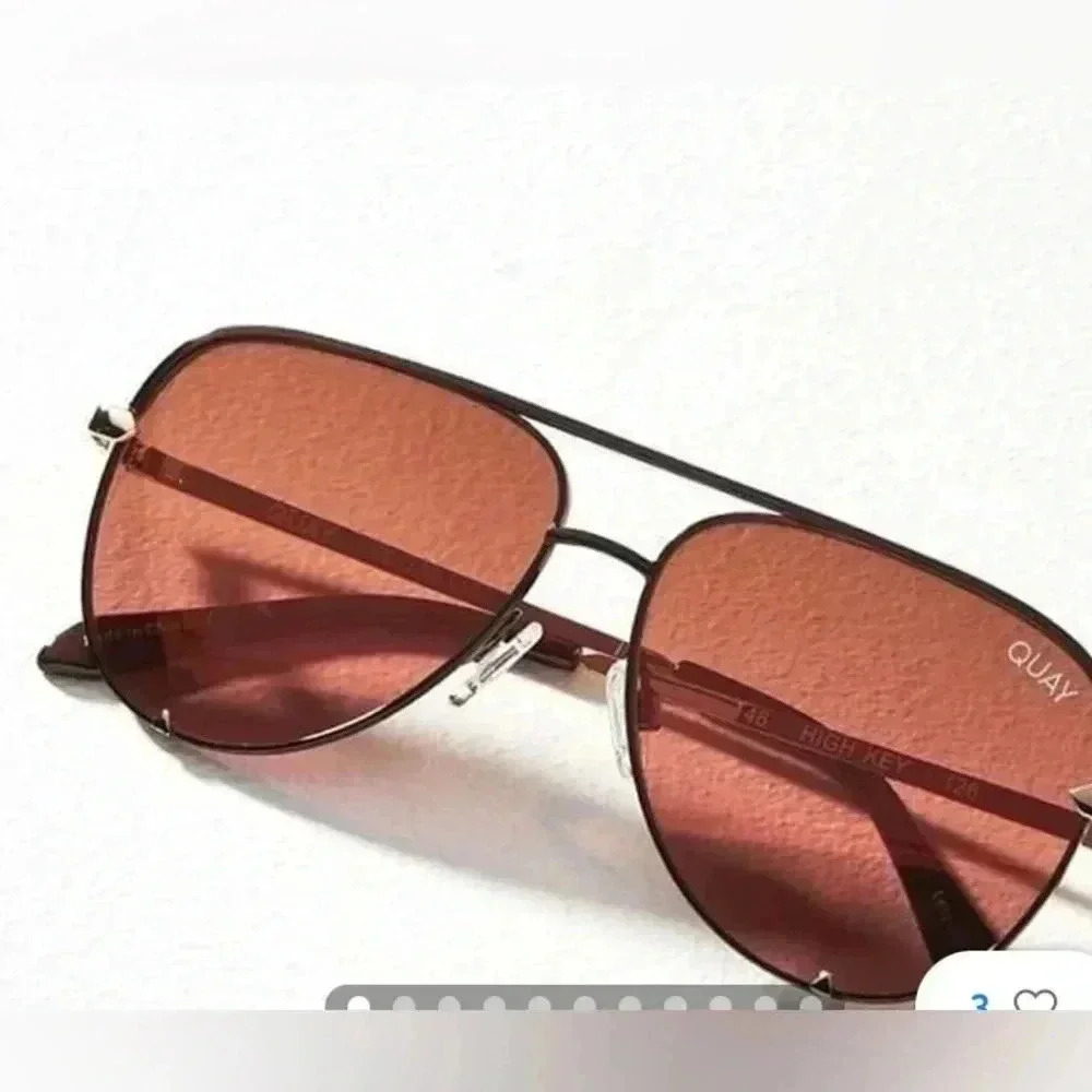 QUAY Australia High Key MINI 126 Brown Fade Aviator Bronze  Sunglasses